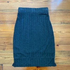 Anthropologie Bordeaux Charcoal Gray Skirt